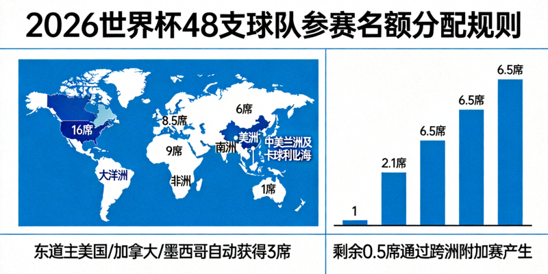 2026世界杯48支球队参赛名额分配规则详解图示